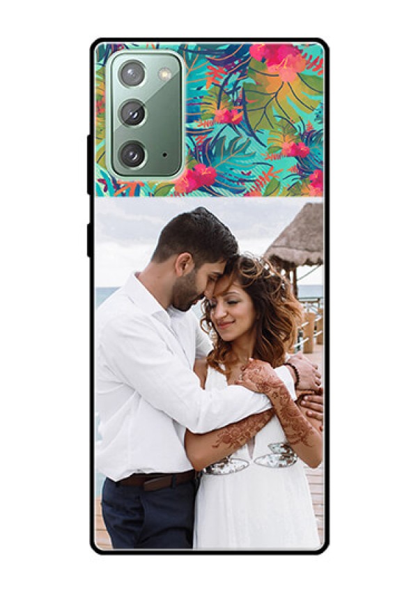 Galaxy Note 20 Photo Printing on Glass Case  - Watercolor Floral Design