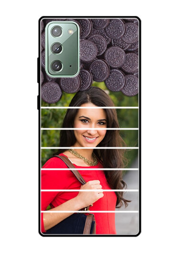 Galaxy Note 20 Custom Glass Phone Case  - with Oreo Biscuit Design