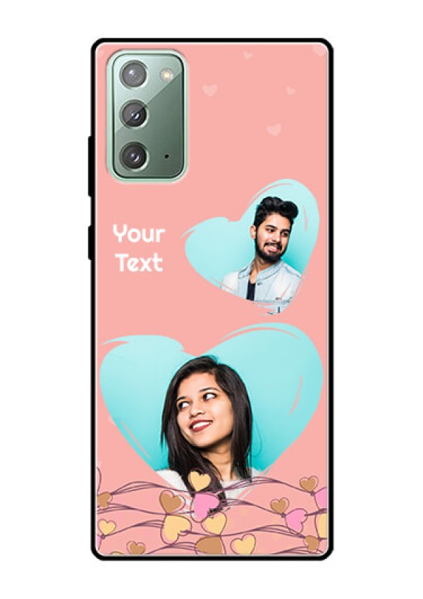 Galaxy Note 20 Custom Glass Mobile Case  - Love Doodle Design