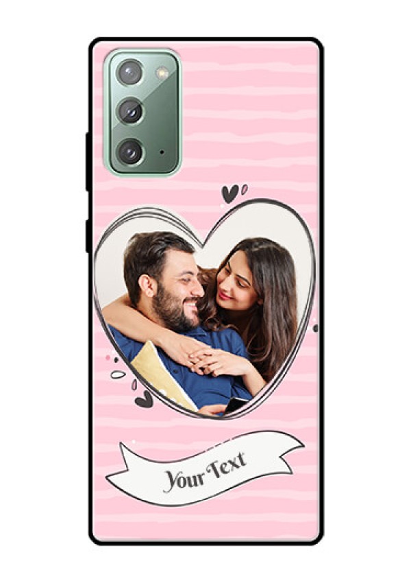 Galaxy Note 20 Custom Glass Phone Case  - Vintage Heart Design