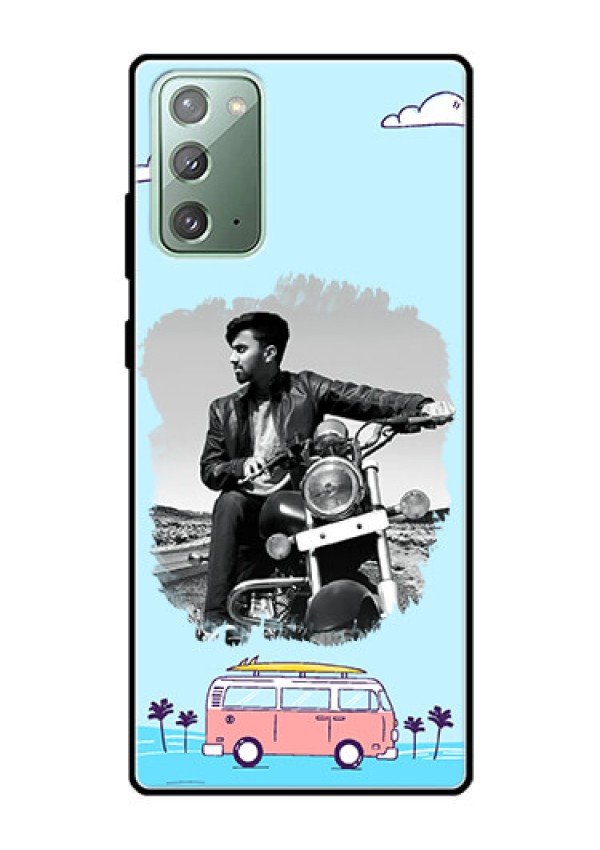 Galaxy Note 20 Photo Printing on Glass Case  - Travel & Adventure Design