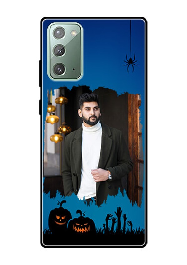 Galaxy Note 20 Photo Printing on Glass Case  - with pro Halloween design 