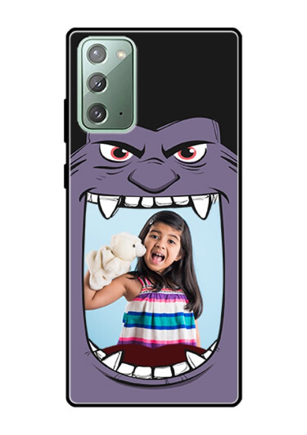 Galaxy Note 20 Custom Glass Phone Case  - Angry Monster Design