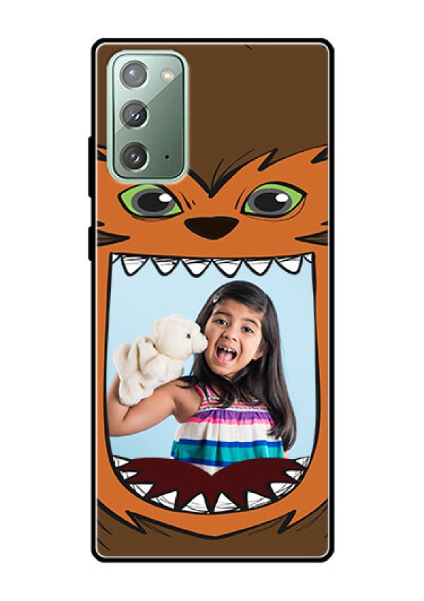 Galaxy Note 20 Photo Printing on Glass Case  - Owl Monster Back Case Design