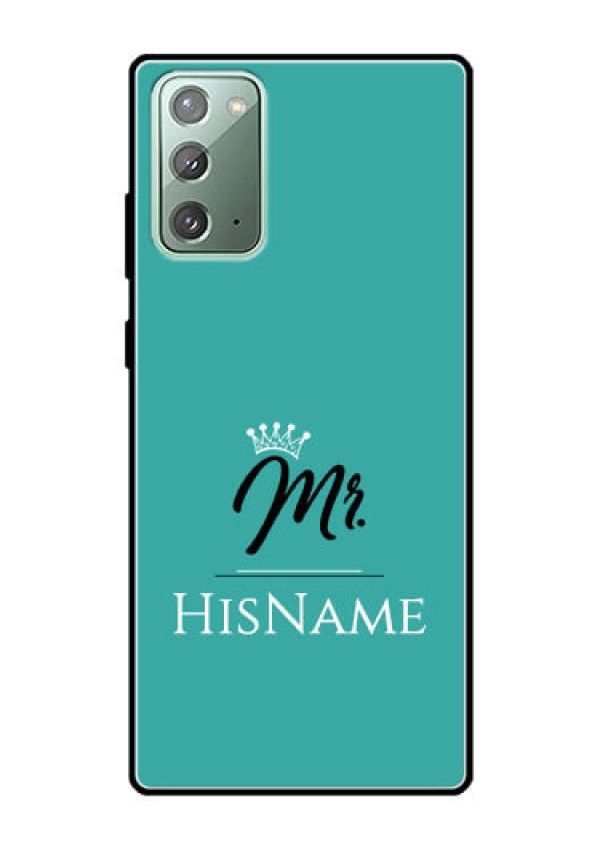 Galaxy Note 20 Custom Glass Phone Case Mr with Name
