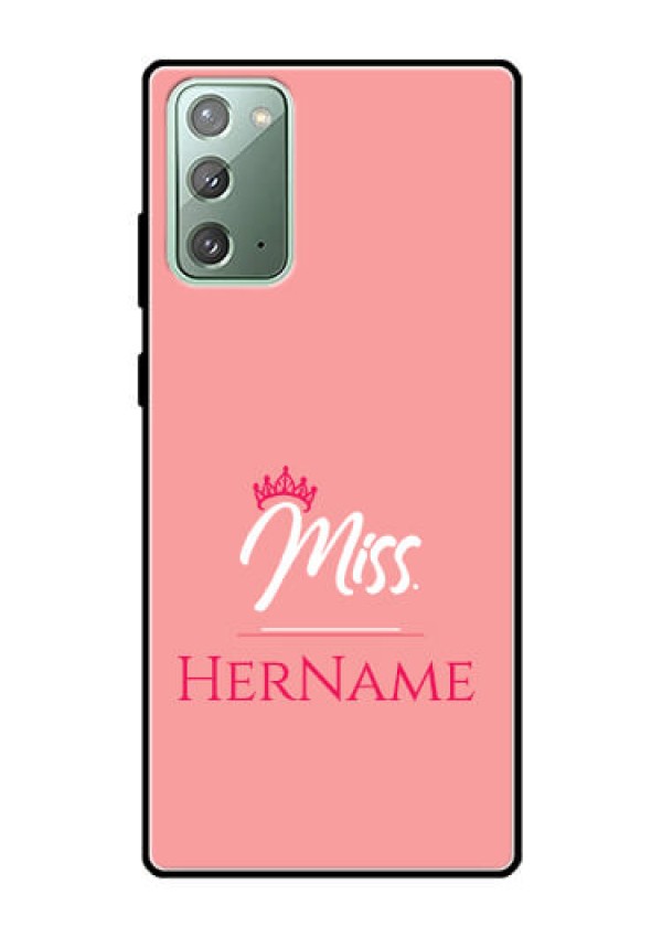 Galaxy Note 20 Custom Glass Phone Case Mrs with Name