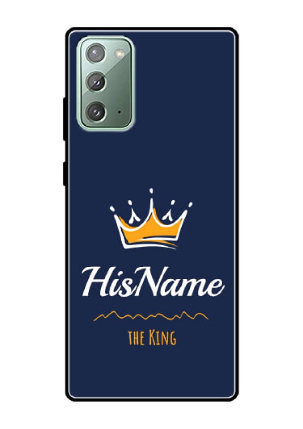 Galaxy Note 20 Glass Phone Case King with Name