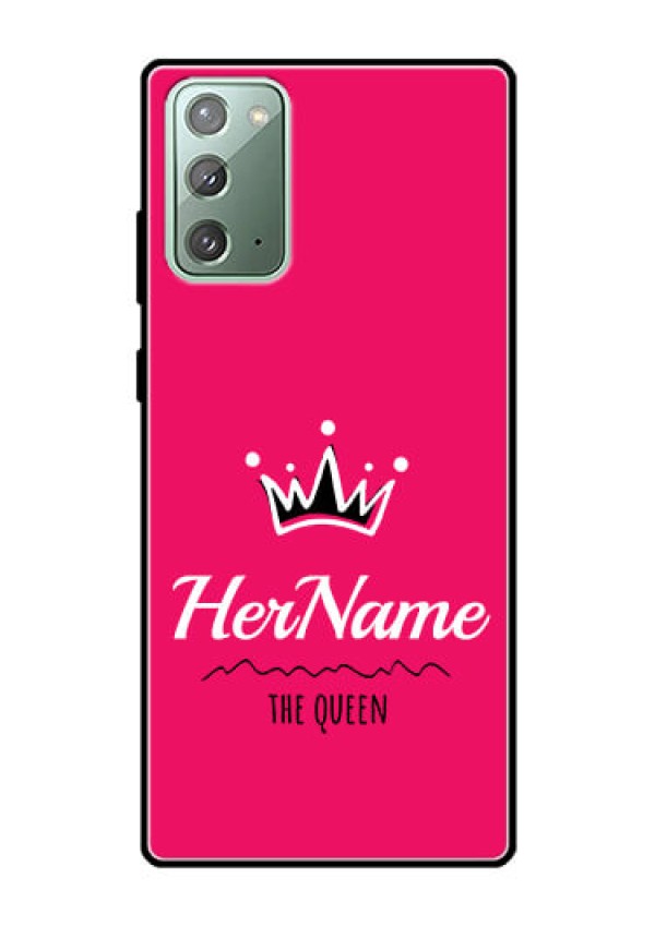 Galaxy Note 20 Glass Phone Case Queen with Name