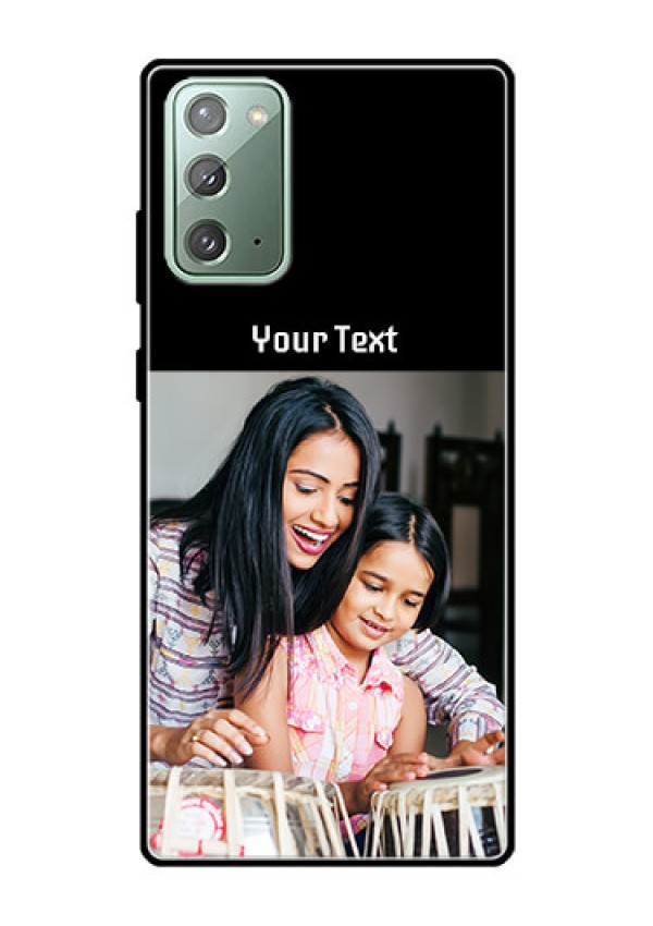 Galaxy Note 20 Photo with Name on Glass Phone Case