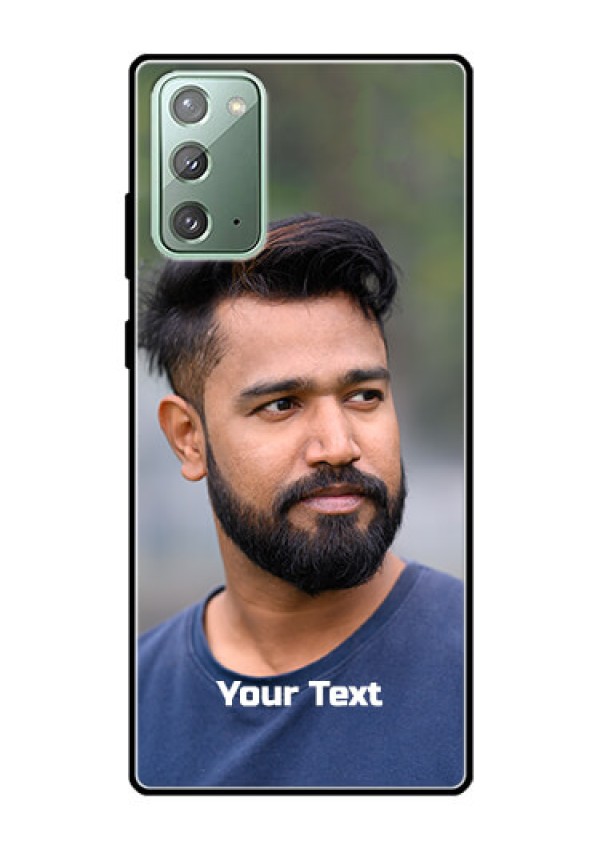 Galaxy Note 20 Glass Mobile Cover: Photo with Text