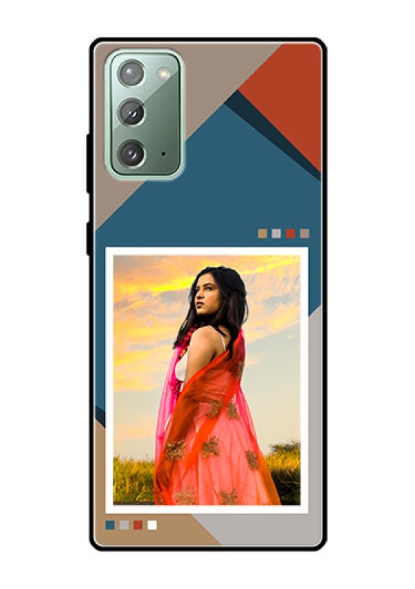 Galaxy Note 20 Personalized Glass Phone Case - Retro color pallet Design