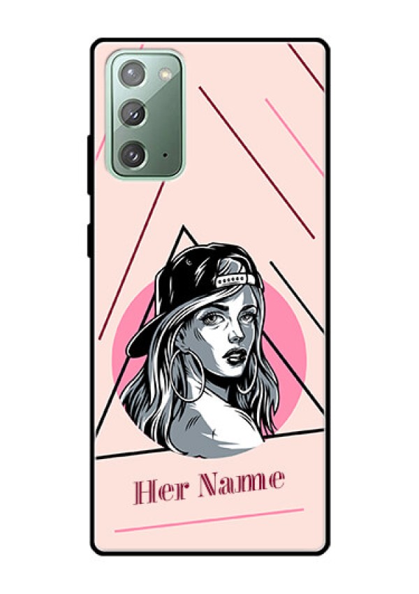 Galaxy Note 20 Personalized Glass Phone Case - Rockstar Girl Design