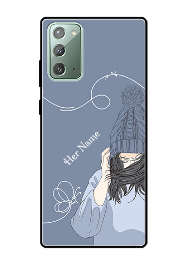 Galaxy Note 20 Custom Glass Mobile Case - Girl in winter outfit Design