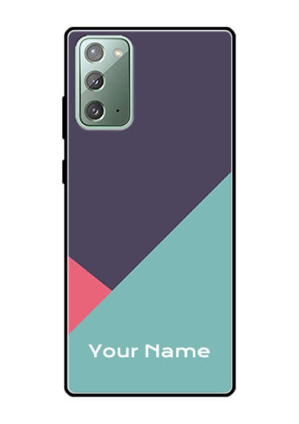 Galaxy Note 20 Custom Glass Mobile Case - Tri Color abstract Design