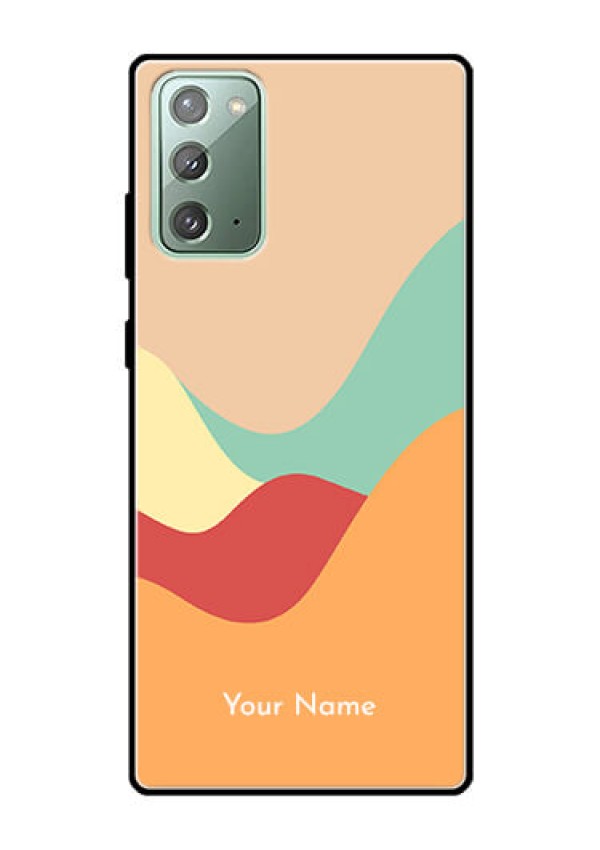 Galaxy Note 20 Personalized Glass Phone Case - Ocean Waves Multi-colour Design