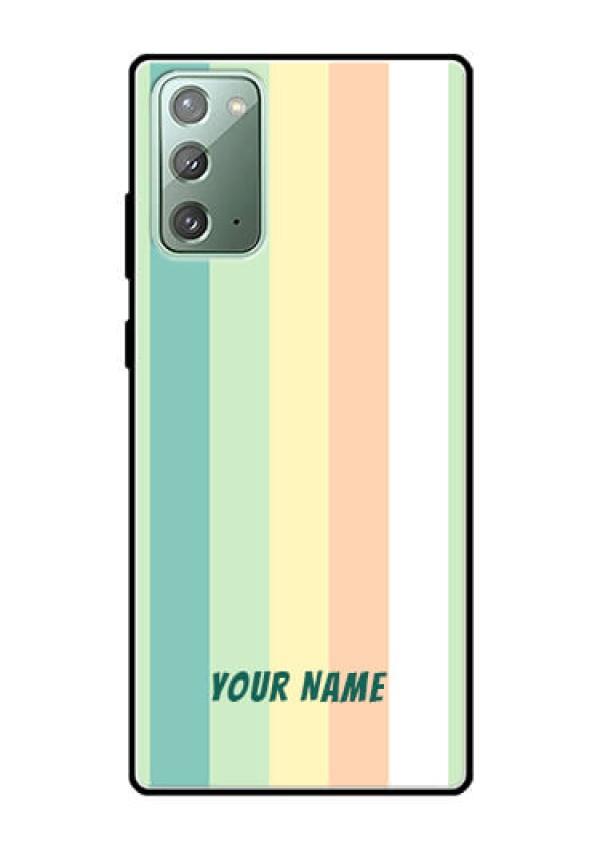Galaxy Note 20 Photo Printing on Glass Case - Multi-colour Stripes Design