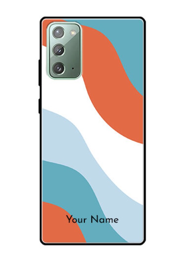 Galaxy Note 20 Custom Glass Mobile Case - coloured Waves Design