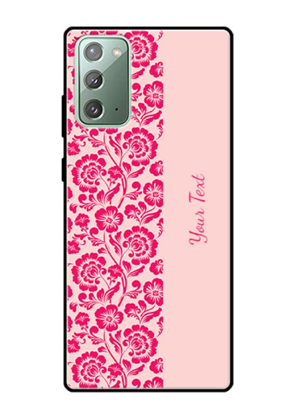 Galaxy Note 20 Custom Glass Phone Case - Attractive Floral Pattern Design