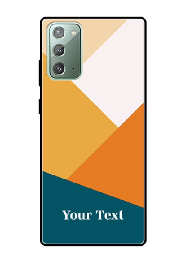 Galaxy Note 20 Personalized Glass Phone Case - Stacked Multi-colour Design