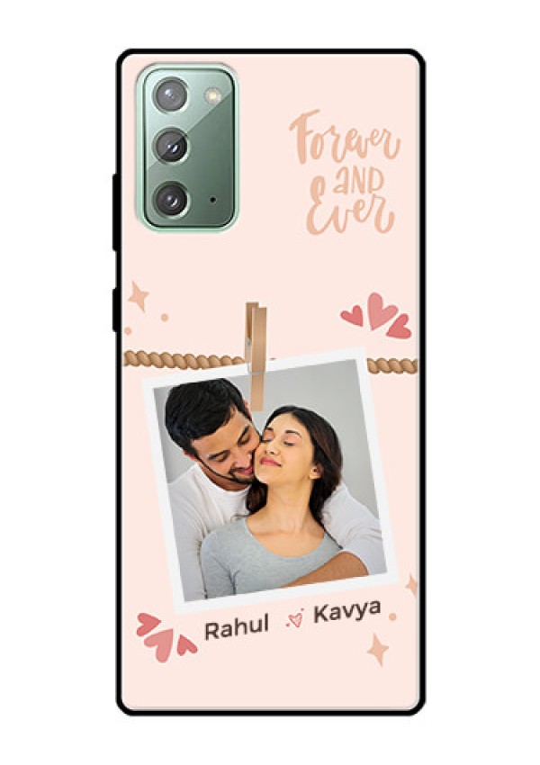 Galaxy Note 20 Custom Glass Phone Case - Forever and ever love Design