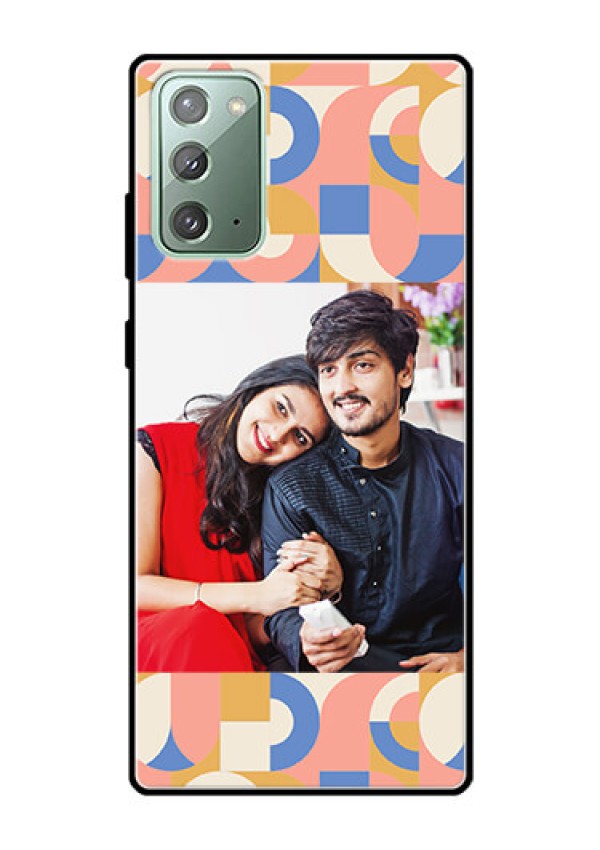 Galaxy Note 20 Photo Printing on Glass Case - Semi-circle Maze Pattern Design