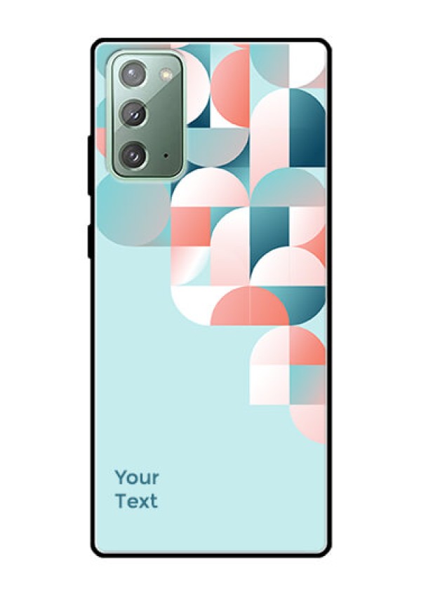 Galaxy Note 20 Custom Glass Phone Case - Stylish Semi-circle Pattern Design