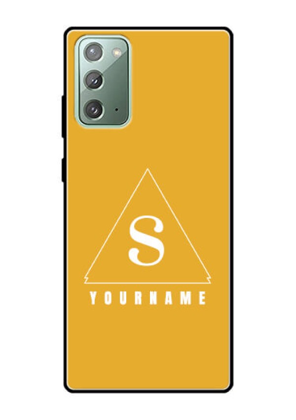 Galaxy Note 20 Personalized Glass Phone Case - simple triangle Design