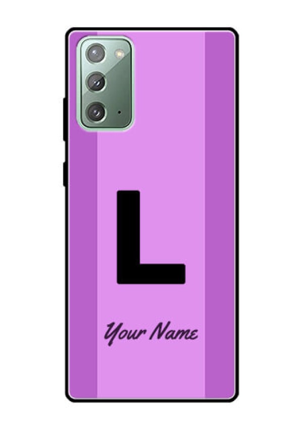 Galaxy Note 20 Custom Glass Phone Case - Tricolor custom text Design