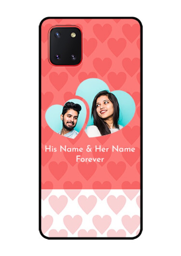Galaxy Note10 Lite Personalized Glass Phone Case - Couple Pic Upload Design