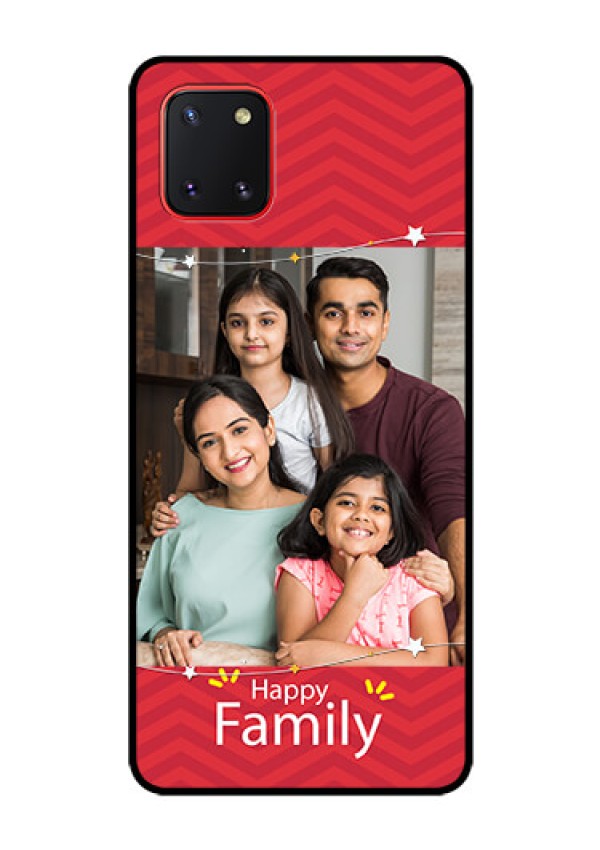 Galaxy Note10 Lite Personalized Glass Phone Case - Happy Family Design