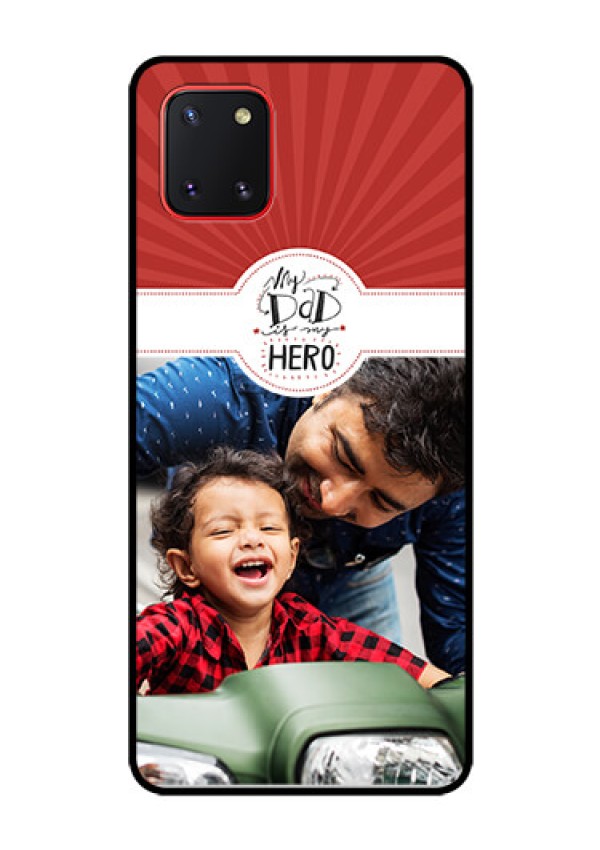 Galaxy Note10 Lite Photo Printing on Glass Case - My Dad Hero Design