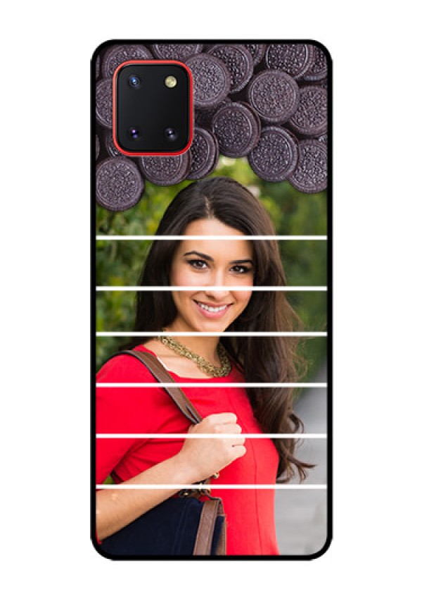 Galaxy Note10 Lite Custom Glass Phone Case - with Oreo Biscuit Design