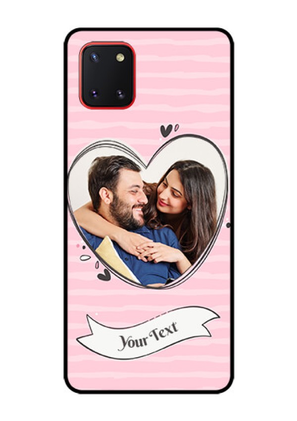 Galaxy Note10 Lite Custom Glass Phone Case - Vintage Heart Design