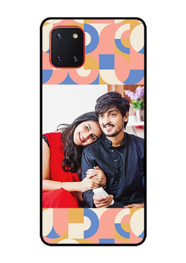 Galaxy Note10 Lite Photo Printing on Glass Case - Semi-circle Maze Pattern Design