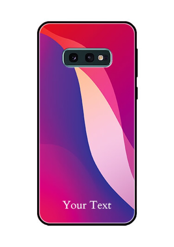 Galaxy S10e Personalized Glass Phone Case - Digital abstract Overlap Design