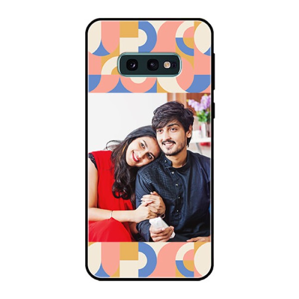 Galaxy S10e Photo Printing on Glass Case - Semi-circle Maze Pattern Design