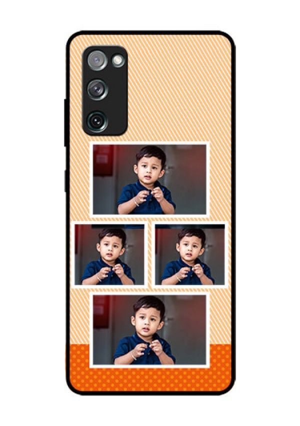 Galaxy S20 FE 5G Photo Printing on Glass Case  - Bulk Photos Upload Design