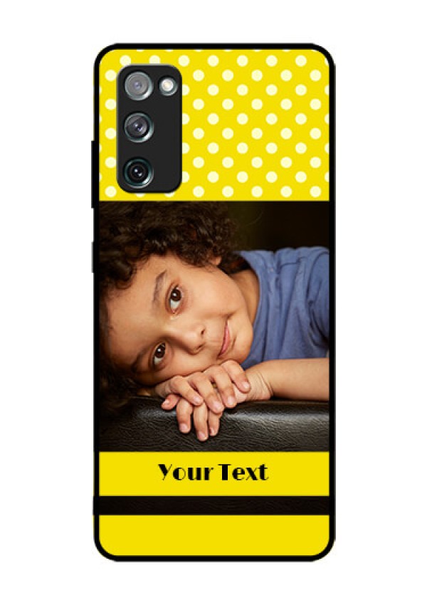 Galaxy S20 FE 5G Custom Glass Phone Case  - Bright Yellow Case Design