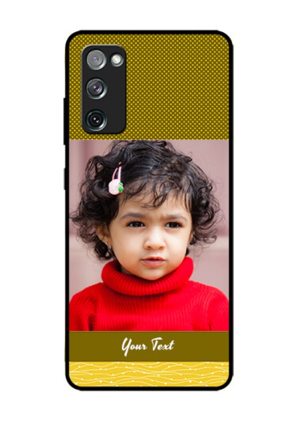 Galaxy S20 FE 5G Custom Glass Phone Case  - Simple Green Color Design