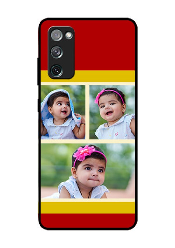 Galaxy S20 FE 5G Custom Glass Mobile Case  - Multiple Pic Upload Design