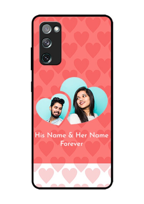 Galaxy S20 FE 5G Personalized Glass Phone Case  - Couple Pic Upload Design