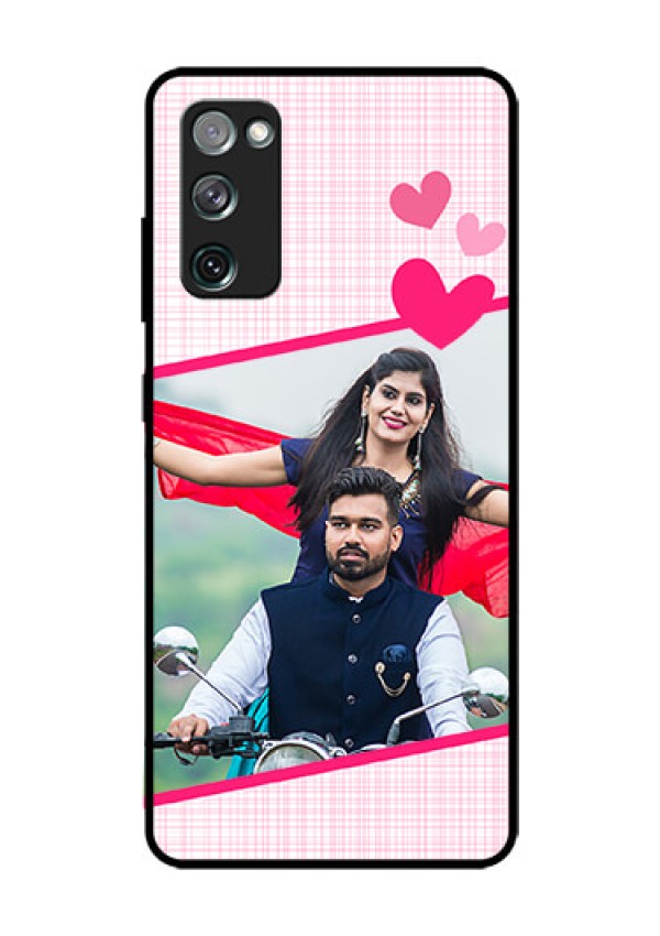 Galaxy S20 FE 5G Custom Glass Phone Case  - Love Shape Heart Design