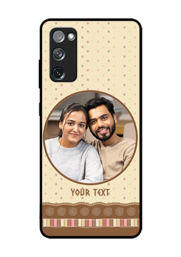 Galaxy S20 FE 5G Custom Glass Mobile Case  - Brown Dotted Mobile Case Design