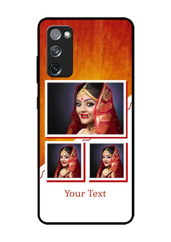 Galaxy S20 FE 5G Custom Glass Phone Case  - Wedding Memories Design  