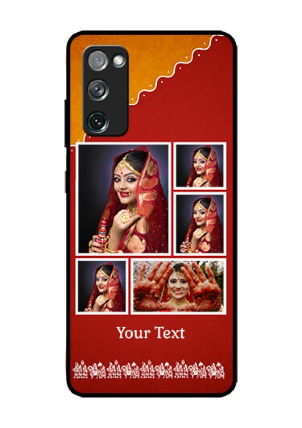 Galaxy S20 FE 5G Personalized Glass Phone Case  - Wedding Pic Upload Design