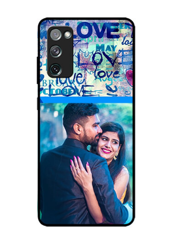 Galaxy S20 FE 5G Custom Glass Mobile Case  - Colorful Love Design