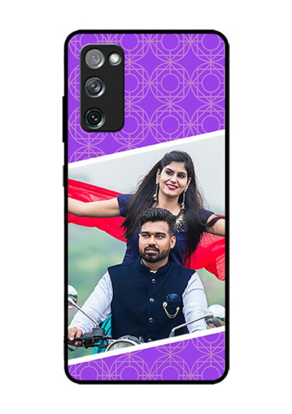 Galaxy S20 FE 5G Custom Glass Phone Case  - Violet Pattern Design