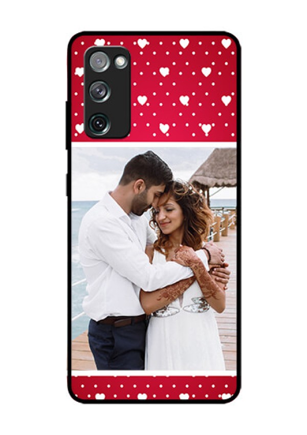 Galaxy S20 FE 5G Photo Printing on Glass Case  - Hearts Mobile Case Design