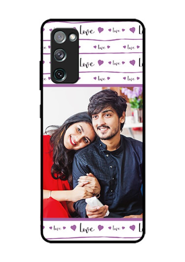 Galaxy S20 FE 5G Custom Glass Mobile Case  - Couples Heart Design