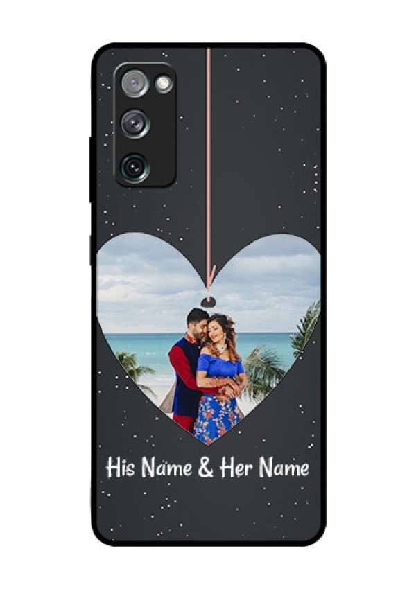 Galaxy S20 FE 5G Custom Glass Phone Case  - Hanging Heart Design